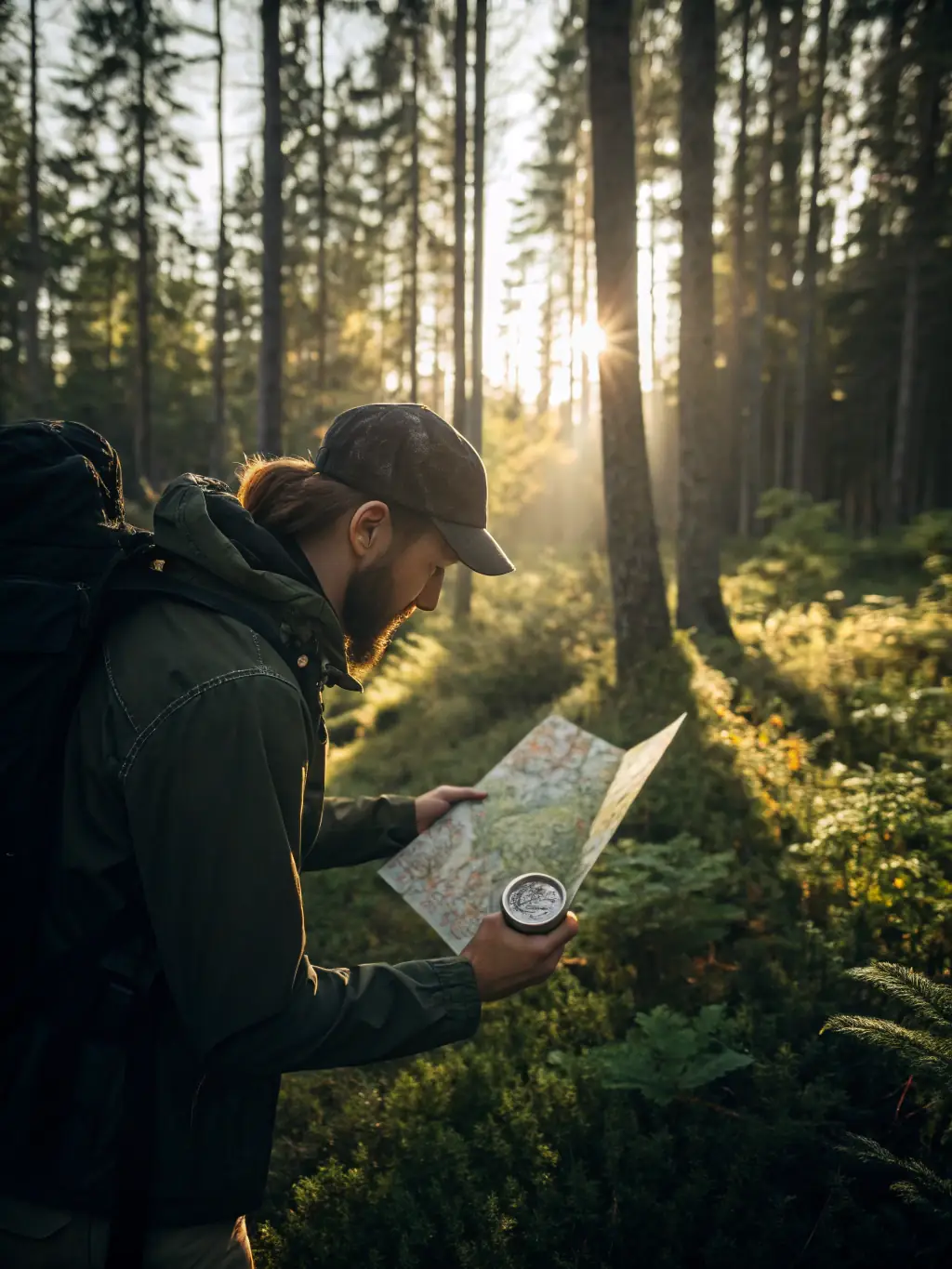 Participants using maps and compasses during an orienteering competition organized by L.V.M.H.D, illustrating the navigational skills and teamwork required.